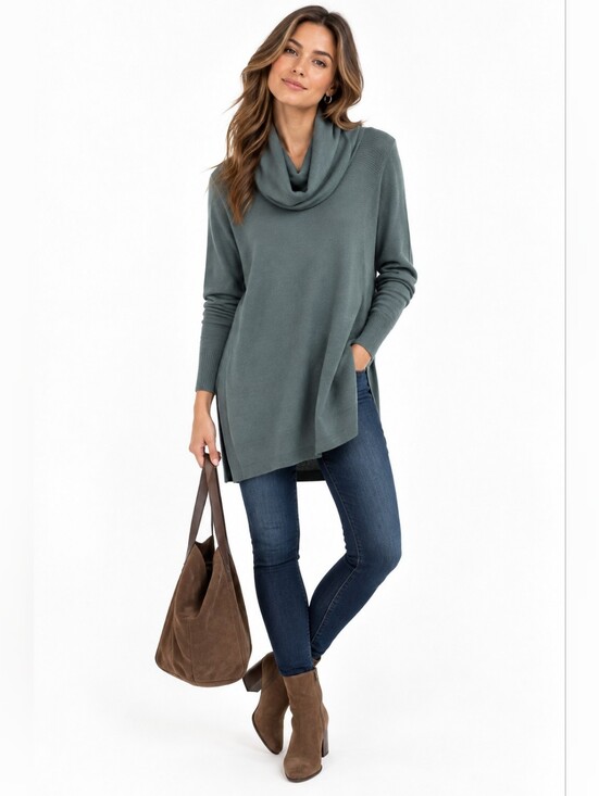 Adrienne Vittadini Sweaters - Women's ADRIENNE VITTADINI Cowl Neck Sweater L